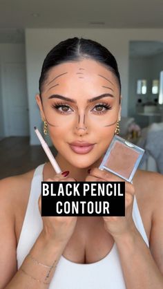 Christen Dominique | These three contour placements will change your face!🤯 Contour @fentybeauty Mocha03 Brush @itcosmetics No.7 #contour #contourplacement... | Instagram Eyebrow Shading, Contour Face, Brow Tutorial