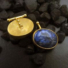 ARTSMYRNA METAL: 925k Silver GEM: Lapis Lazuli ( lab created ) COATING: 24k gold over (We can made a special type of coating for your personal preference ) MATERIEL : 925K Sterling Silver ( Some of my items vermeil gold over silver for looks rich . But i can finish in silver too ) Benefit: Strengthens physical abilities and communication ability. Properties: Lapis lazuli stone has been used as an ornament and jewelry since Ancient Egypt and Pharaohs. The stone usually has nocturnal blue tones. I Polished Cuff Jewelry For Gifts, Timeless Cuff Jewelry As Gift, Timeless Cuff Jewelry Gift, Sterling Silver Cuff Jewelry Gift, Luxury Sterling Silver Cufflinks For Gift, Timeless Gold Cufflinks As Gift, Yellow Gold Cuff Jewelry Gift, Yellow Gold Cuff Jewelry As Gift, Yellow Gold Cuff Jewelry For Gift