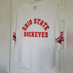 New Without Tags! Ohio State Buckeyes Tshirt 3/4 Sleeve Small Ohio State Buckeyes, Ohio State, Victoria Secret, Secret Pink, New Color, Victoria Secret Pink, Ohio, Pink Ladies, Long Sleeve Tees