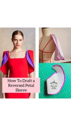 how to draft a reversed petal sleeved dress for the fall / winter