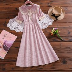 47721055977665|47721056010433|47721056043201|47721056075969 Cute Summer Vintage Dress With Doll Collar, Summer Dress With Doll Collar, Summer Dresses With Doll Collar, Pink Doll Collar Dress For Spring, Gingham Plaid Short Sleeve Dress For Summer, Casual White Vintage Short Sleeve Dress, Summer Plaid Dress With Short Sleeves, Casual White Short Sleeve Vintage Dress, Casual White Vintage Dress With Short Sleeves