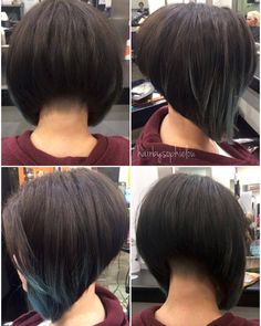 Undercut Sidecut, Inverted Bobs, Bobs For Round Faces, Aline Bob, Inverted Long Bob, Cut Hairstyles, Shaved Nape, Modern Haircuts