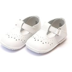 Perfect for almost any occasion, the Birdie t-strap from Angel Shoes features fine stitching and a darling bead shaped perforated design. Pair with darling knee socks for maximum cuteness. This style tends to run big. You may want to size down; please refer to the size chart. | Angel Shoes | Baby Birdie Leather T-Strap Stitched Mary Jane (White, Size 2)  |  Maisonette collects the best children’s products from around the world (unlike Zulily, Etsy, The Tot, Farfetch Kids, Childrensalon, Crate an Angel Shoes, Smocked Clothes, Spring Baby, Shop Shoes, Shoes Baby, Crib Shoes, Buy Buy Baby, Knee Socks