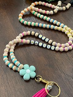 Custom Name Lanyards – Stylish Scribe Stationery How To Make Silicone Bead Keychain, Silicone Bead Crafts, Beading Business, Lanyard Ideas, How To Make Silicone, Junior Kindergarten, Bag Tassels, Teacher Lanyards, Crafts Beads