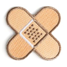 an image of a patch that has been made to look like a pair of shoes