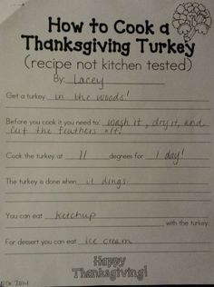 a thanksgiving turkey recipe is shown with the words, how to cook a thanksgiving turkey