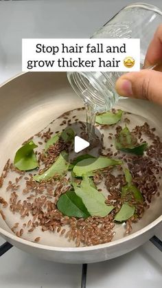 Anu9 on Instagram: "Homemade Shampoo to stop hair fall and grow thicker hair ✨ Ingredients  Curry leaves  Flaxseed  Mild shampoo   Follow @anubeauty.tips for more ❤️  #shampoo #shampoonatural #shampoobar  #shampooforhairgrowth #shampoosolido #shampooandconditioner #shampooing air #shampoos #shampo #trending #viralreels #reels #reelsinstagram #reelitfeelit   Disclaimer: These videos are intended for informational purposes only. All information I provide on this Account with these videos should not be considered as a substitute for prescription suggested by beauty, diet and health care professionals. Viewers are subjected to use these information at their own risk. This account doesn’t take any responsibility for any harm" Khel Khel Mein, B Praak, Hair Ingredients, Grow Thicker Hair, Homemade Hair Treatments, Health Care Professionals, Homemade Shampoo, Beauty Diet, Diljit Dosanjh