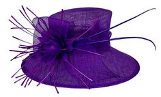 Purple Sinamay Flower Bow Hat from The Purple Store! Purple Wide Brim Hat For Spring, Purple Short Brim Top Hat For Summer, Purple Wide Brim Top Hat For Summer, Chic Purple Hat For Kentucky Derby, Purple Mini Hat With Curved Brim For Beach, Purple Curved Brim Mini Hat For Beach, Purple Short Brim Hat For Garden Party, Purple Mini Hat For Summer Beach, Purple Fedora Hat For Spring