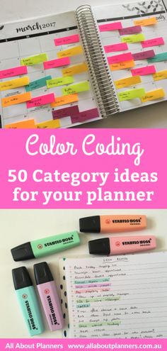 the ultimate guide to color coloring for your planner is in this post - it note book