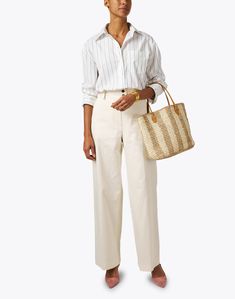 Experts in high-quality, everyday essentials, Weekend Max Mara brings a relaxed yet feminine attitude to this white cotton shirt. It's crafted from 100% cotton to a classic silhouette, but the contrasting silk back panel adds a modern touch to this wardrobe staple. Layered or styled solo, a top like this is sure to compliment any ensemble. Feminine Attitude, White Cotton Shirt, Weekend Max Mara, Classic Silhouette, Everyday Essentials, Max Mara, Wardrobe Staples, White Cotton, Cotton Shirt