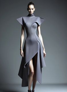 Avant Garde Business Fashion, Classy Futuristic Fashion, Modest Futuristic Fashion, Future Dress Fashion, Cotoure Dress Haute Couture, Futuristic Look Fashion, Contemporary Fashion Design, Futuristic Minimalist Fashion, Futuristic Grunge Fashion