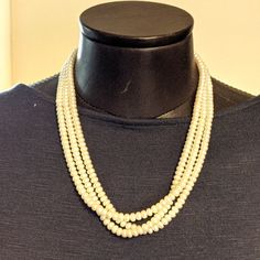 Beautifully Elegant Freshwater Pearls In Triple Strand Twist. Heavy Set, Color Matched In Off White, 14k Gold Clasp. Approx Kength 19" Modern Graduation Dinner Vacation Festival Boho Party Holiday Anniversary Valentine's Date Night Chic Dinner Vacation, Graduation Dinner, Boho Party, Cultured Pearl Necklace, Cultured Pearls, Color Matching, Womens Jewelry Necklace, Freshwater Pearls, Date Night