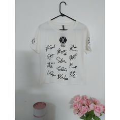 Are You A Huge Exo Fan!?!? Well This T Is Perfect For You! Nwt White Kpop T-shirt With Crew Neck, Summer Kpop Tops With Text Print, White Kpop T-shirt With Letter Print, White Kpop T-shirt For Summer, White Kpop T-shirt With Graphic Print, White Kpop Style Crew Neck T-shirt, White Kpop Top With Text Print, White Kpop Style Top With Letter Print, White Crew Neck T-shirt With Kpop Style