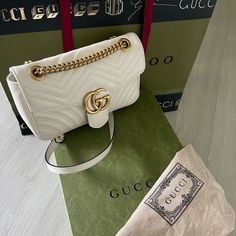 Authentic Marmont Gucci Shoulder Bag. Brand New. I Have This One Already. Comes With Box, Gucci Gift Paper And Gucci Bag. Bought At Gucci Store In Miami. Beautiful And Versatile. Retail Price $2550 Plus Tax. Brand New. Mostly Interested In Trade Gucci White Bag, Gold Gucci Bag With Original Box, White Luxury Gucci Shoulder Bag, Luxury White Gucci Shoulder Bag, White Gucci Bag For Formal Occasions, White Gucci Bag For Everyday Luxury, Luxury Gucci Shoulder Bag With Original Box, Gucci Bags As Gifts, Designer White Gucci Shoulder Bag