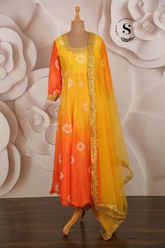 Haldi Function Dress, Denim Fashion Outfits, Dress Reference, Anarkali Frock, Fashion Infographic, Kurti Style, Anarkali Dresses, Function Dresses, Salwar Pattern