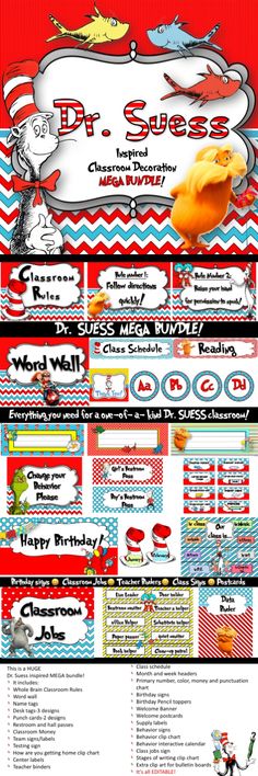 dr seuss birthday party printables