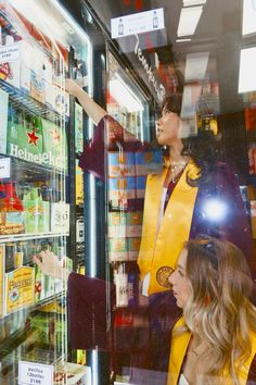 Liquor store graduation photos Funny Graduation Photoshoot, Graduation Pictures Computer Science, History Major Graduation Pictures, Untraditional Grad Photos, Marketing Graduation Pictures, Journalism Graduation Pictures, Y2k Graduation Photoshoot