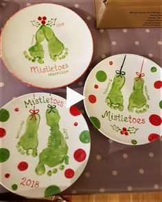 ✓ ✓ christmas decor ideas 2021 trends, christmas decor ideas bedroom, christmas decor ideas 2024, christmas decor ideas fo, Diy Christmas Plate, Mistletoes Footprint Craft, Pottery Santa, Santa Cookie Plate, Brushes Paint, Santa Cookie, Cookie Plate, Santa Plate, Christmas Plate