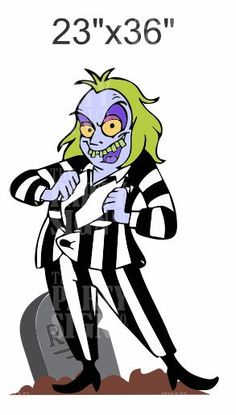 an image of a cartoon character that is wearing a striped suit and holding a cell phone