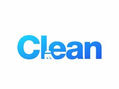 the word clean on a white background