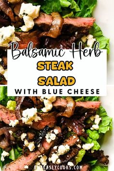 steak salad with blue cheese and balsamic herb