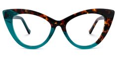 Maxine Cateye Peacock-Blue Eyeglasses and Glasses Frames Orange Glasses, Vintage Cat Eye Glasses, Funky Glasses, Tortoise Glasses, Fried Catfish, Eye Fashion, Stylish Eyeglasses, Red Glasses, Eyeglasses Frames For Women