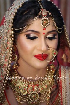 Bridal Makeup Tutorial, Asian Bridal Makeup, Wedding Makeup Tutorial, Bridal Makeup Images, Indian Bridal Photos, Best Makeup Artist, Braut Make-up, Bridal Makeup Looks, Indian Bridal Fashion