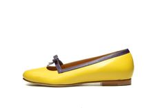 Just like sunny days this handmade yellow leather ballet flats never goes out of style. Classic slip-on ballet will be the chic shoe you reach for again and again. Embellished with trim and bow in front these round toe low cut vamp ballet is indispensable part of every woman's wardrobe. Make your basics anything but basic. With cushioned insole they are made for everyday wear and walk for miles in style. Full leather outer, interior and sole. DETAILS: Full leather upper, lining and sole Leather Almond Toe Flats For Spring Galas, Yellow Pointed Toe Flats For Summer, Summer Gala Slip-on Flats, Yellow Round Toe Flats With Leather Sole, Yellow Flats With Leather Sole And Round Toe, Summer Slip-on Ballet Flats With Rubber Sole, Spring Gala Flats With Leather Sole, Yellow Leather Flats With Almond Toe, Yellow Leather Almond Toe Flats