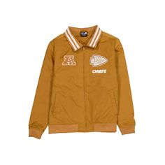 a brown jacket with the words chiefs on it