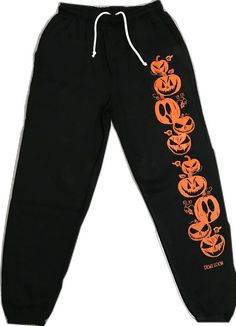 Halloween Boyfriend, Cowgirl Pinup, Pinup Clothing, Biker Clothing, Pumpkin Halloween, Sweat Pants, Boyfriend Fit, Halloween, Pants