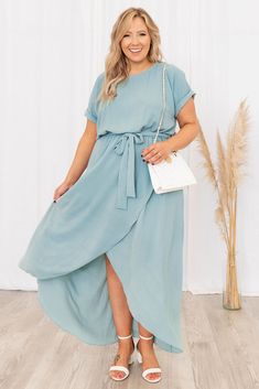 Leave 'Em Stunned Dress, Sage – Chic Soul Plus Size Clothing Online, Chic Soul, Dress Sage, Spring Styles, Effortlessly Chic Outfits, Sage Color, Spring Has Sprung, Chic Outfit, Model Fits