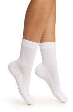 These supersoft socks boast compression technology that promotes circulation for a lighter, more energized stride with targeted support in key areas. Organic cotton/polyamide Machine wash, tumble dry Made in Germany Comfortable White Socks For Training, White Compression Breathable Socks, Cute Compression Socks, Pretty Compression Socks, Sporty White Moisture-wicking Socks, Nursing Essentials, Compression Socks, Crew Socks, White Cotton