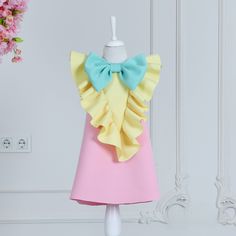 This girl's dress is a dress that will make your toddler & baby girl look the cutest in the living room with its stylish design. Produced with love and care by Loli Baby Styles🤗 . You can make your little angel look glamorous at parties, Christmas, birthdays, weddings and special occasions😍.  🎁You can give a gift to your own angel or your loved ones with peace of mind. Thanks to the 100% cotton lining, your baby girl can move freely. First-class fabric has been used 💃 💯 FABRIC Body; Scuba F Playful Princess Dress With Ruffles For Party, Multicolor Ruffled Princess Dress For First Birthday, Multicolor Ruffled Dress For Easter, Multicolor Ruffled Easter Dresses, Pink Sleeveless Easter Dress, Pink Easter Dress For First Birthday, Pink First Birthday Dress For Easter, Fitted Multicolor Dress For First Birthday, Playful Pink Dress With Bow