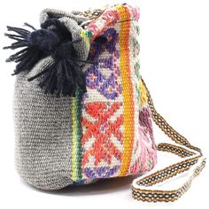 Drawstring Bag Peruvian Drawstring Bag - Small Bohemian Multicolor Bucket Bag For Travel, Weaved Bucket Bag For Market, Vintage Handwoven Bags For Market, Vintage Handwoven Bag, Weaving Bucket Bag For Travel, Handwoven Pouch Bucket Bag For Travel, Woven Hobo Shoulder Bag For Travel, Bohemian Bucket Bag For Market, Bohemian Multicolor Bucket Bag Gift