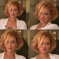 70s Wig Black Women, 90s Flipped Hair, Early 2000s Hairstyles Black Women, Rihanna Bob, Flipped Hair, Rihanna Short Hair, Hype Hair, Baddie Hairstyles, Dream Hair