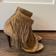 Lightly Used Rl Collection Heels. Beautiful Suede Fringe. There Is A Small Stain But It Is Covered By The Fringe So It’s Not Visible When Wearing The Shoe. Size 9.5 Fits Tts. Ralph Lauren Round Toe Heels For Party, Ralph Lauren High Heels For Party, Elegant Ralph Lauren Party Heels, Ralph Lauren High Heel Spring Heels, Ralph Lauren High Heels For Spring, Ralph Lauren Spring High Heels, The Fringe, Ralph Lauren Shoes, Ralph Lauren Collection