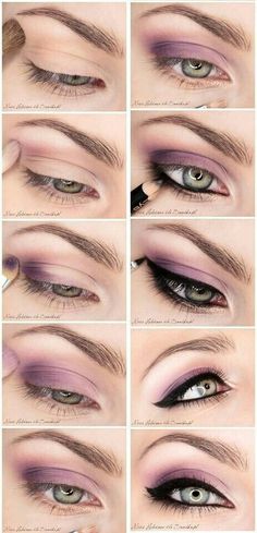 Purple Eye Makeup Tutorial, Eye Makeup Glitter, 2018 Makeup, Blue Smokey Eye, Eyeshadow Ideas, Trendy Eyeshadow, Smokey Eye Tutorial, Smokey Eye Makeup Tutorial