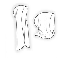 a drawing of a pair of white headbands