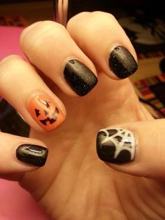 Halloweenský Makeup, Nail Art Halloween, Holloween Nails, Cute Halloween Nails, October Nails, Fall Acrylic Nails, Nails Halloween, Thanksgiving Nails