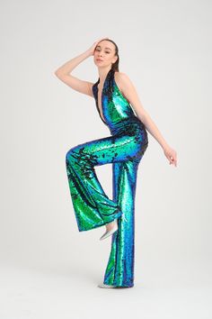 70s Clothing Women, 70s Dress, Jumpsuit, Sequin Jumpsuit, Studio 54 Clothing, Festival Clothing, Formal Jumpsuit, Mermaid Dress, Prom Dress - Etsy Mermaid Dress Prom, Jumpsuit Sequin, Women 70s, Evening Party Outfit, Glitter Jumpsuit, Disco Jumpsuit, Sparkly Jumpsuit, Flared Jumpsuit, Disco Costume