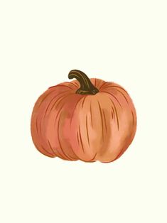 a drawing of a pumpkin on a white background