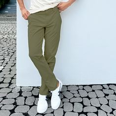 You'll love the effortless look and feel of these men's FLX slim-fit flat front pants. Click on this MEN'S GUIDE to find the perfect fit and more! You'll love the effortless look and feel of these men's FLX slim-fit flat front pants. Click on this MEN'S GUIDE to find the perfect fit and more! TECHNOLOGIES & FEATURES 2 functional side-seam pockets, 2 functional zipper back pockets Moisture-wicking technology 4-way stretch fabric UnlinedFIT & SIZING Midrise sits above the hip Elastic waistband Zip Casual Slim Fit Full-length Work Pants, Casual Slim Fit Full Length Work Pants, Casual Fitted Straight Dress Pants, Casual Dress Pants With Relaxed Fit, Casual Slim Fit Full Length Chinos, Casual Slim Fit Bottoms, Casual Stretch Dress Pants With Flat Front, Casual Slim Fit Straight Dress Pants, Solid Color Straight Relaxed Fit Chinos