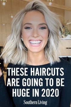 If you've been wanting to make a chop, there are shaggy layers, blunt fringe, and retro silhouettes just waiting to be shorn. (We're talking a vintage-inspired bob and 1970s-esque long cut. Consider yourself sold.) Here are the trendy haircuts you'll be seeing everywhere this year. #beautytips #southernliving #hair #hairstyle Medium Bob Hairstyles With Layers, New Hairstyles For 2020, Long Bobs Haircuts, Medium To Short Hairstyles, Chopped Bob Haircut, Layered Lob Hairstyles, Lob With Layers, Short To Medium Haircuts