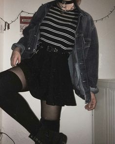 Styl Grunge, E Girl Style, Egirl Fashion, E Girl Outfits, Goth Outfit, Alt Outfits, Aesthetic Grunge Outfit, Grunge Look, Alt Fashion