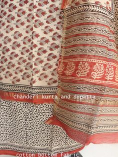 Hand Block-Printed Chanderi Ladies Suit Kurta Top, Chanderi Dupatta, Ladies Suit, Chanderi Suits, Dupatta Set, Cotton Kurta, Product Video, Cotton Suits