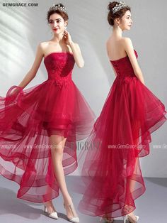 Red Corset Dress For Gala During Prom Season, Red Strapless Corset Dress For Formal Occasions, Red Corset Dress For Gala And Prom Season, Red Strapless Tulle Dress, Red Fitted Tulle Evening Dress, Red Corset Dress For Prom Season, Strapless Lace Evening Dress For Banquet, Fitted Red Tulle Corset Dress, Red Fitted Tulle Corset Dress