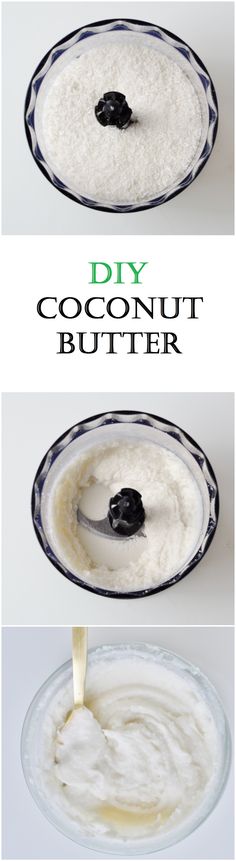 the process for making coconut butter is shown