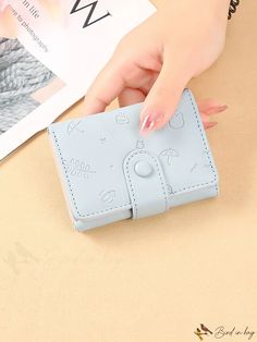 BirdinBag - Compact Pink PU Leather Womens Wallet - Ideal for Cards, Coins, and Money Trendy Blue Card Holder With Card Slots, Blue Portable Wallets For Daily Use, Trendy Blue Coin Purse For Daily Use, Light Blue Rectangular Bag With Card Slots, Light Blue Wallet With Card Slots For Everyday Use, Light Blue Rectangular Bags With Card Slots, Light Blue Rectangular Travel Wallet, Student Card, Credit Card Holder Wallet