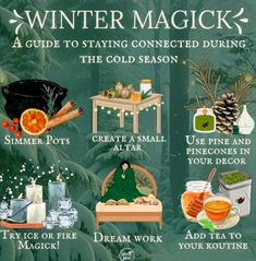 the winter magick guide is shown in this graphic above it's contents and instructions