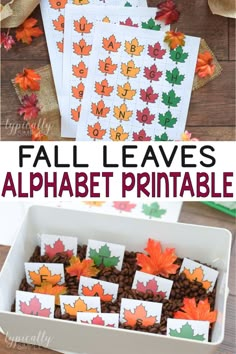 fall leaves alphabet printables for kids to make